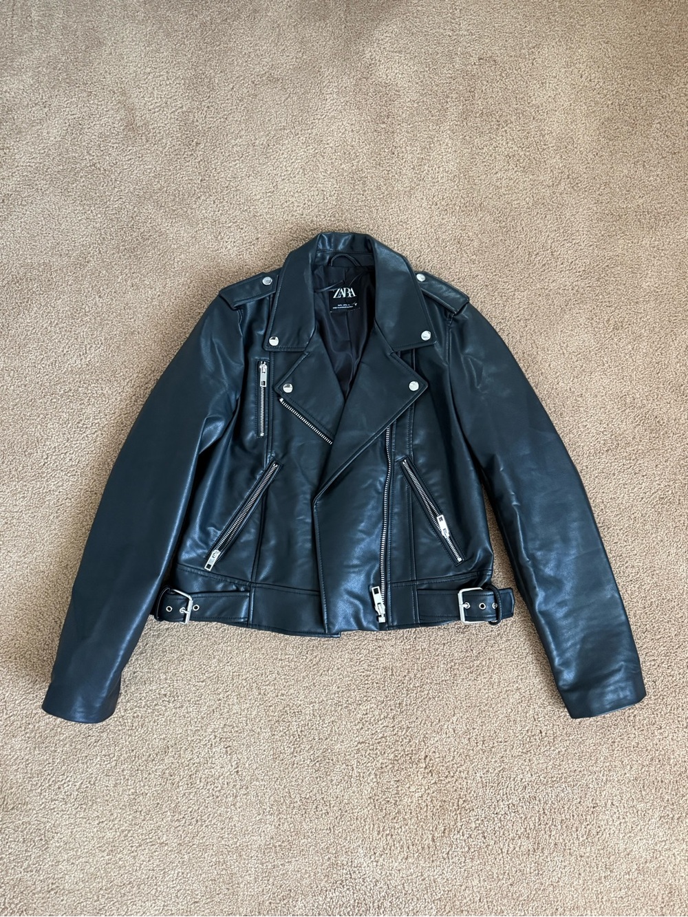Zara Faux Leather Biker Jacket